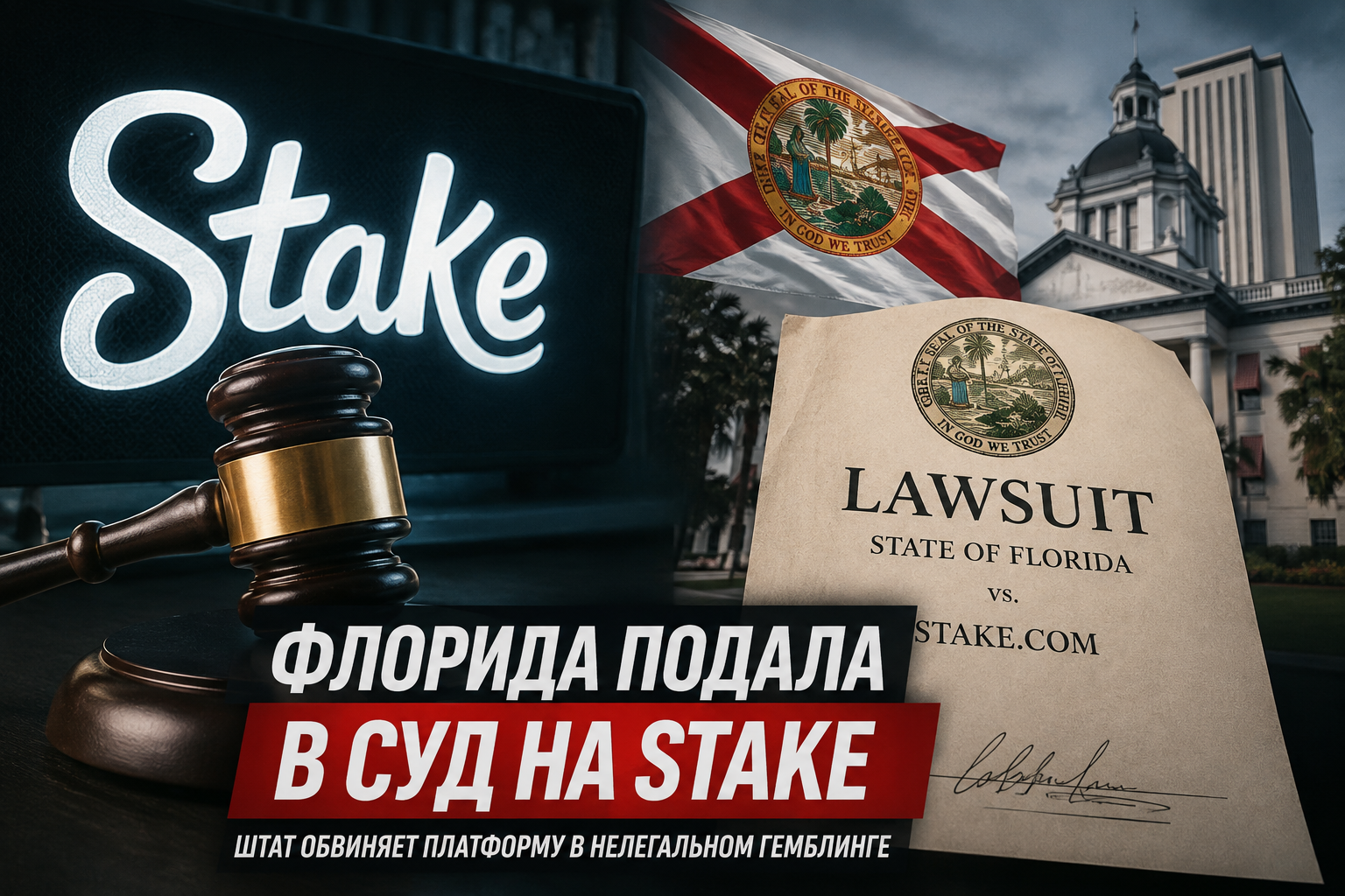 Флорида подала в суд на Stake